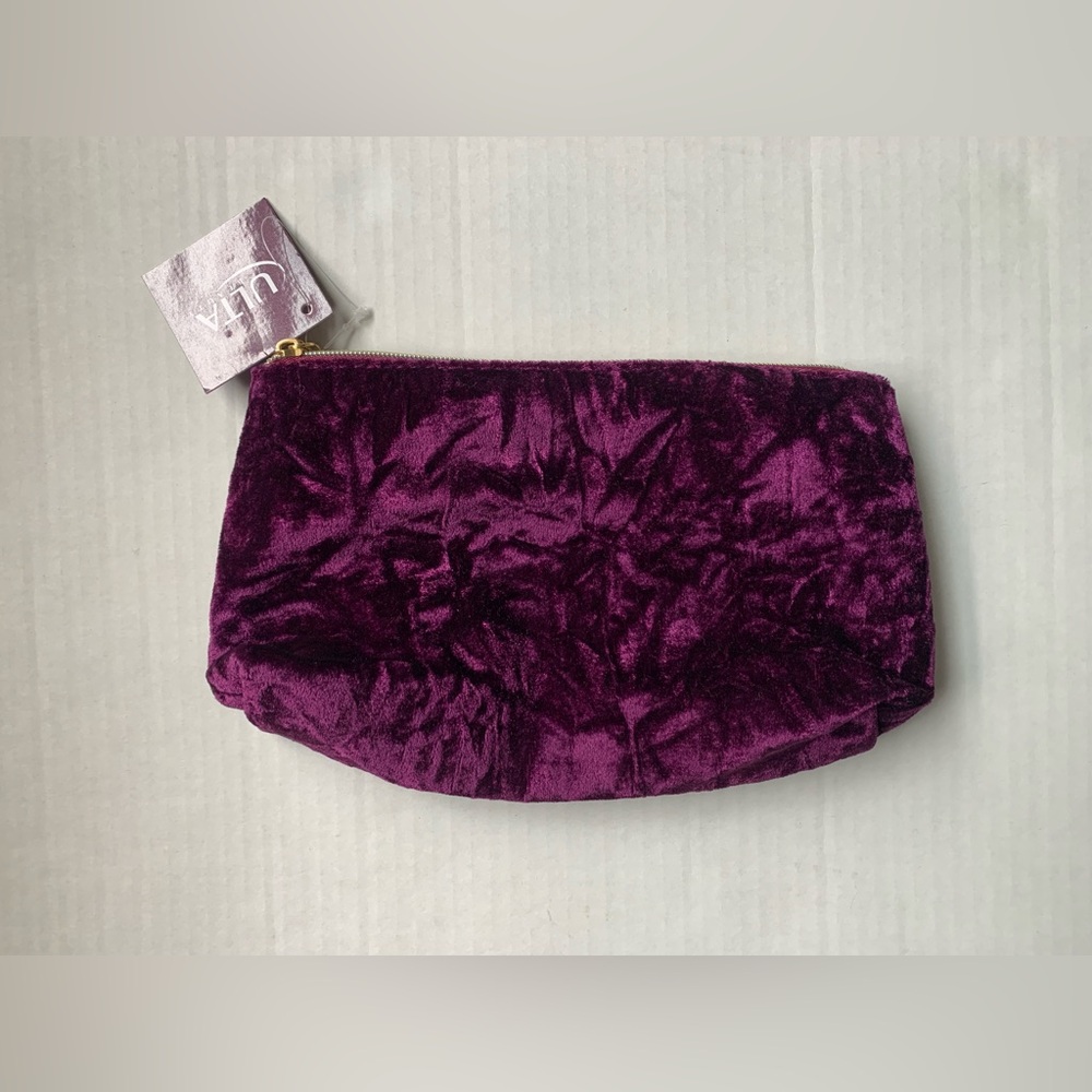 ULTA Purple Velvet Cosmetic Makeup Beauty Travel Bag NEW